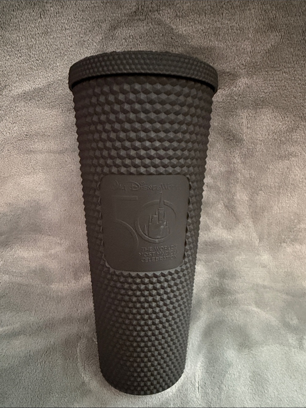 Disney Starbucks Black Textured 50th Anniversary Travel Tumbler Mug